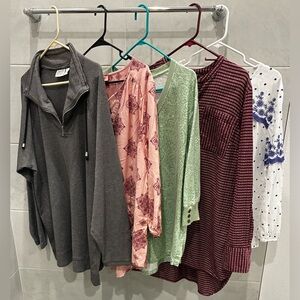 Women’s Tops Lot Grab Bag Sizes 2X-4 Long Sleeve 3/4 Sleeve Preowned